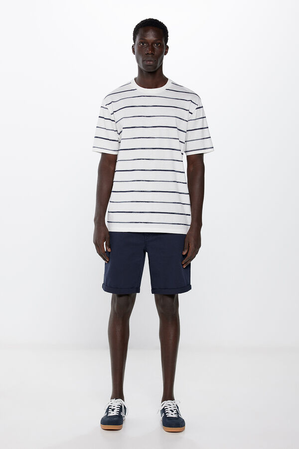 Springfield Bermuda ligera color slim fit azul