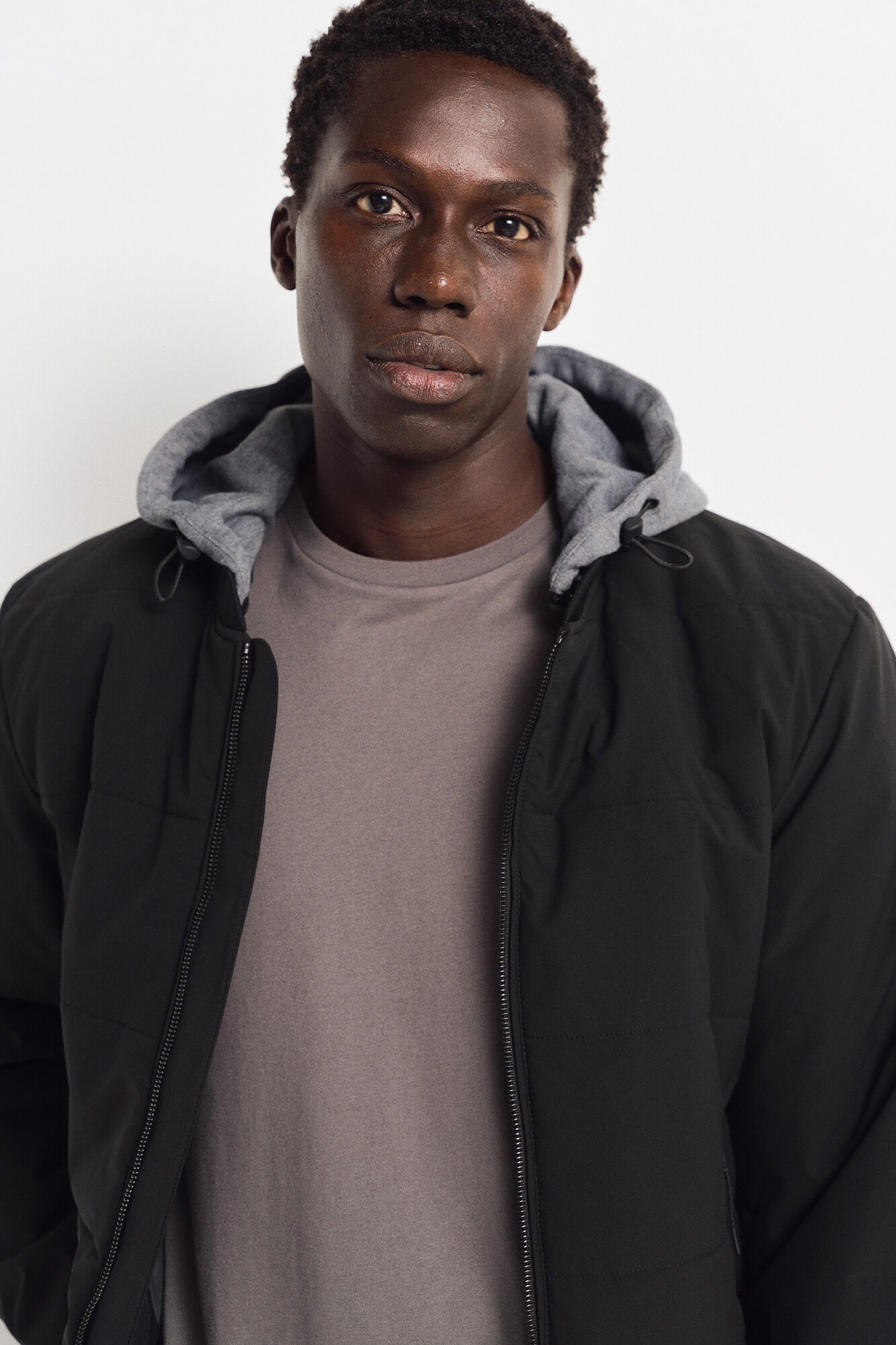 Springfield Chaqueta bomber acolchada capucha desmontable