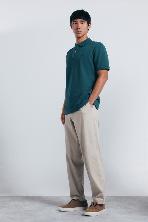 Springfield Polo piqu&eacute; b&aacute;sico regular fit verde