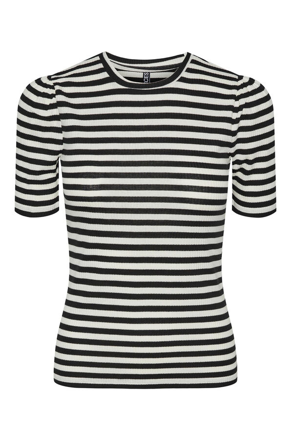 Pieces Camiseta b&aacute;sica de algod&oacute;n blanco