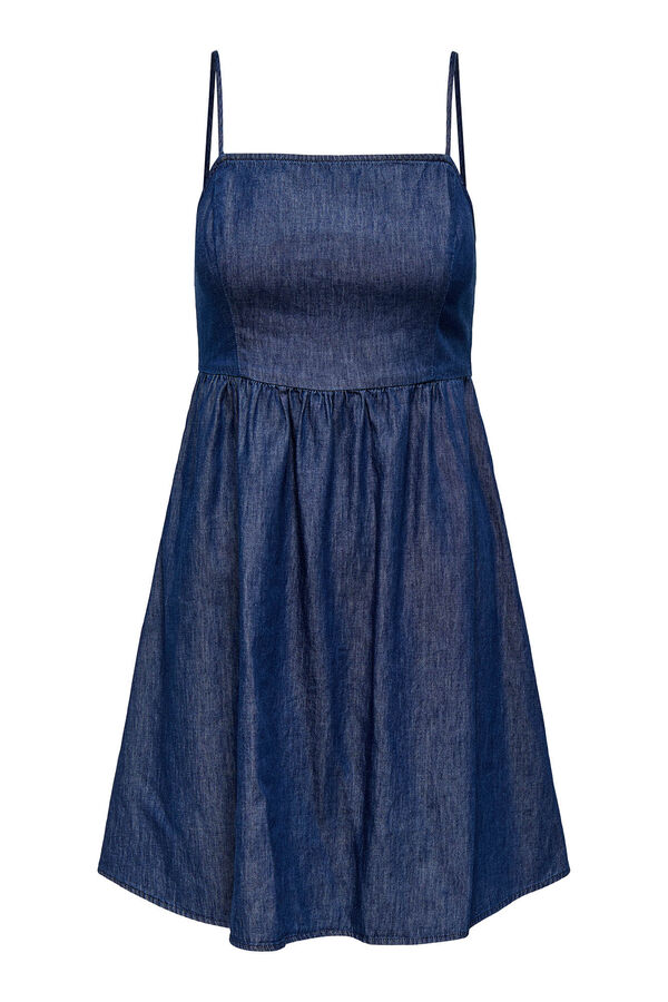JDY Vestido curto jeans azul