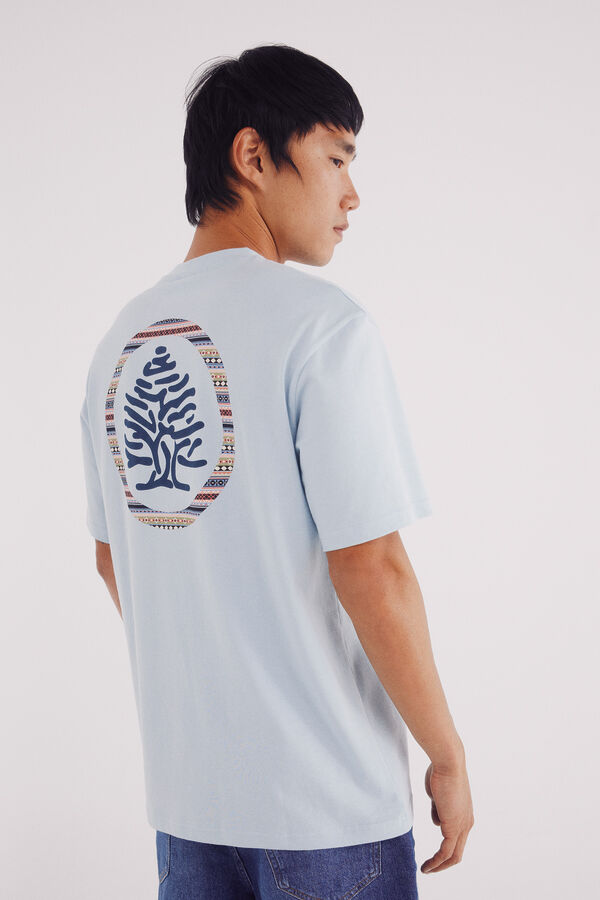 Springfield Camiseta árvore étnica azul