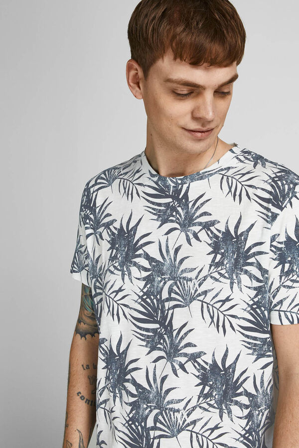 Jack & Jones T-shirt algod&atilde;o org&acirc;nico branco