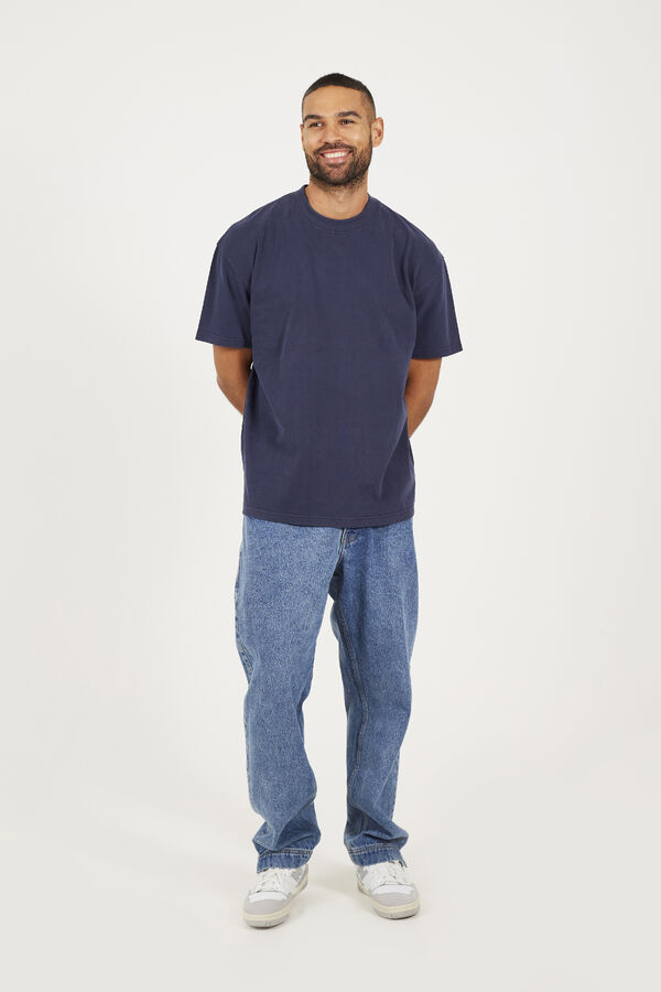 Brave Soul Camiseta oversized com manga curta azul