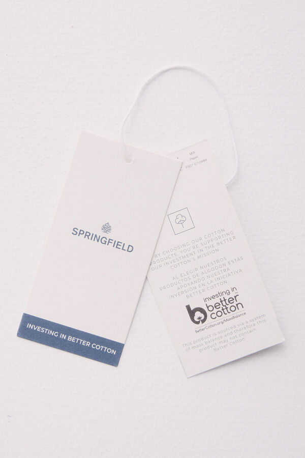 Springfield Camiseta básica com gola redonda estampado