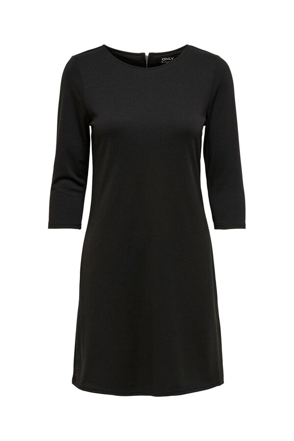 Only Vestido corto de manga media negro