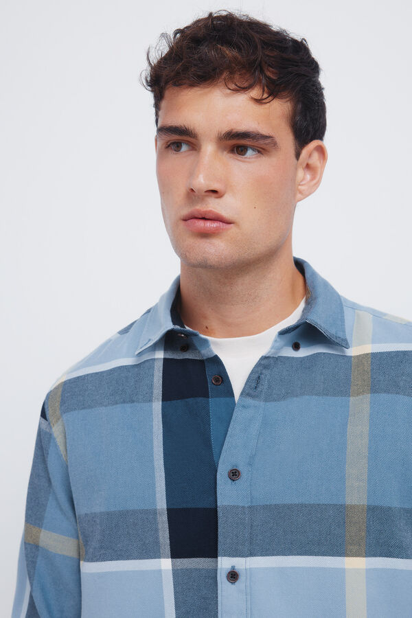 Springfield Camisa cuadros azul