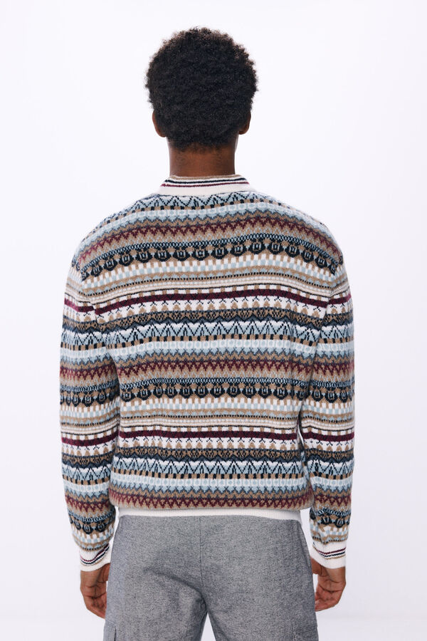 Springfield Su&eacute;ter fashion jacquard cru