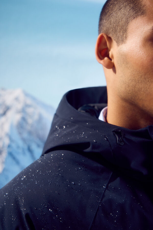 Springfield Parka corta acolchada t&eacute;rmica azul