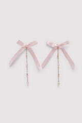 Springfield Pendientes lazos cascada rosa