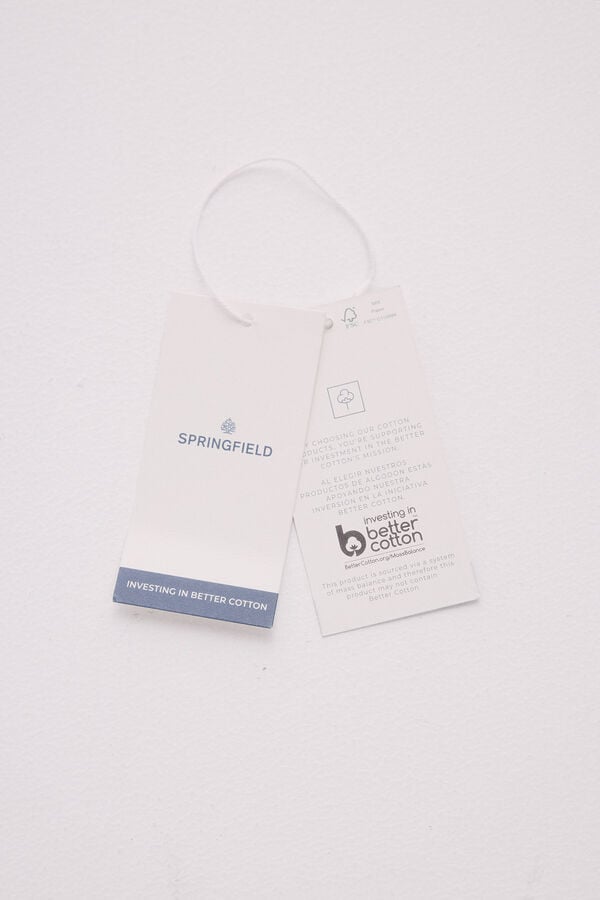 Springfield Camiseta escote barca algod&oacute;n negro