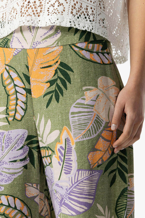 Tiffosi Pantal&oacute;n Palazzo Estampado verde