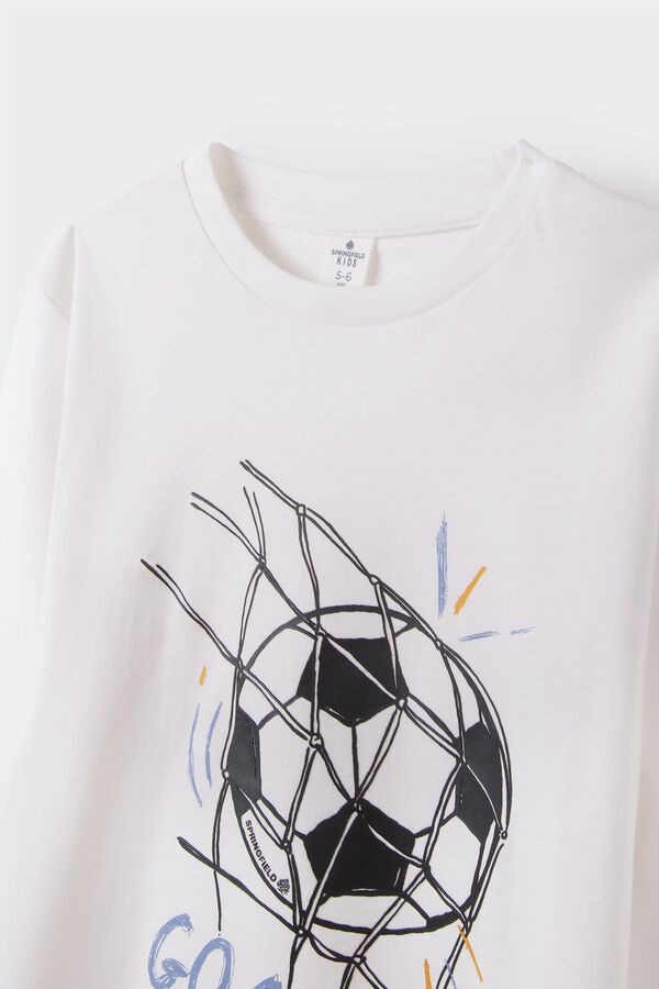 Springfield Kids T-shirt GOAL! Menino bege