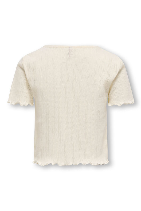 Only Girls Camiseta cropped menina branco