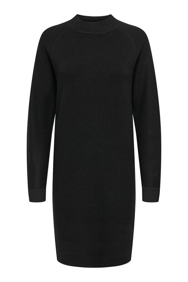 JDY Vestido curto de malha preto