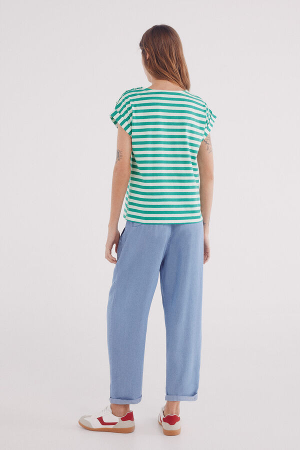 Springfield Calça jogger Tencel azul