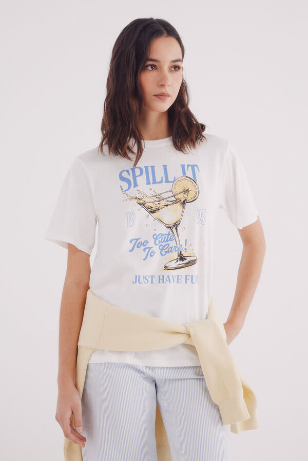 Springfield Camiseta gr&aacute;fica blanco