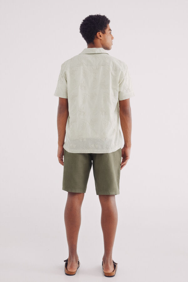 Springfield Bermuda algod&atilde;o comfort fit bege