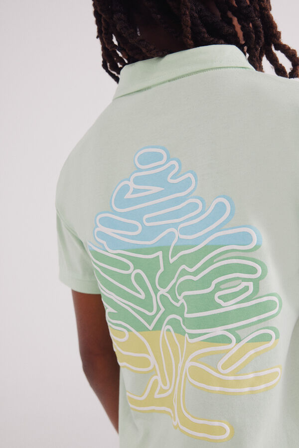 Springfield Kids Polo com logo infantil nas costas verde