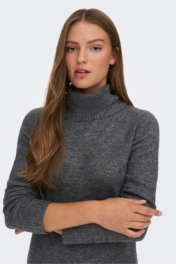 JDY Vestido curto de malha cinzento