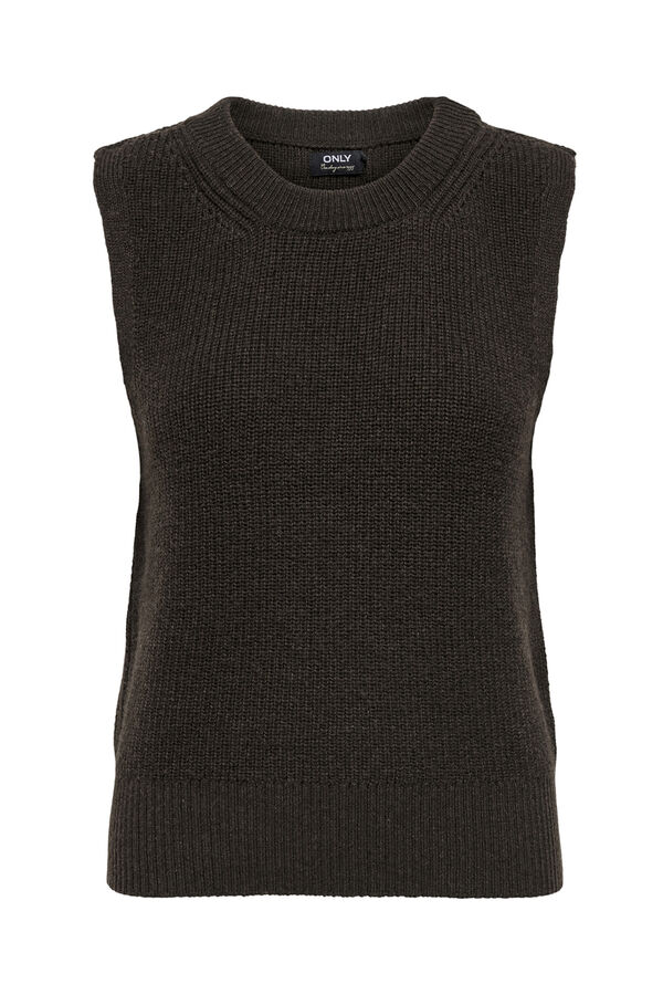 Only Chaleco de punto negro