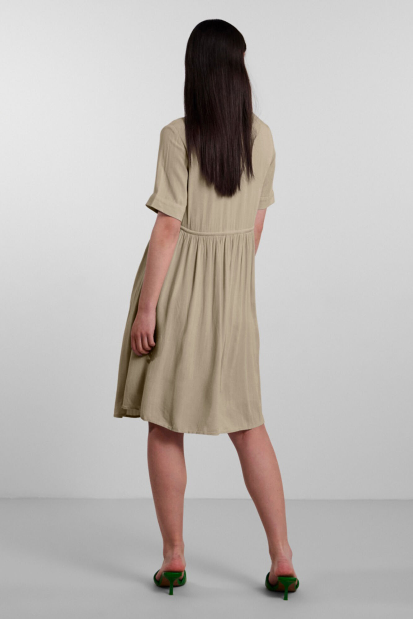 Pieces Vestido midi camisero