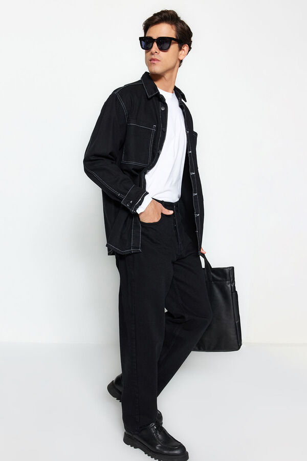 Trendyol Jeans regular de hombre negro