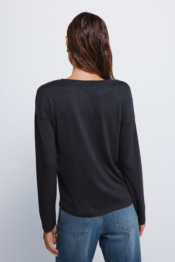 Springfield Camiseta tachas posicionadas gris