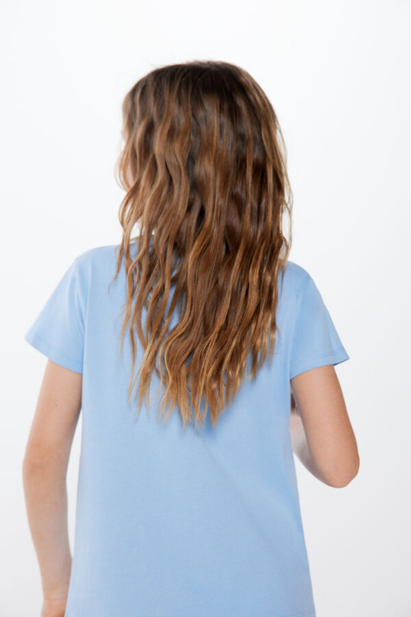 Springfield Kids T-shirt bolso crochet menina azul