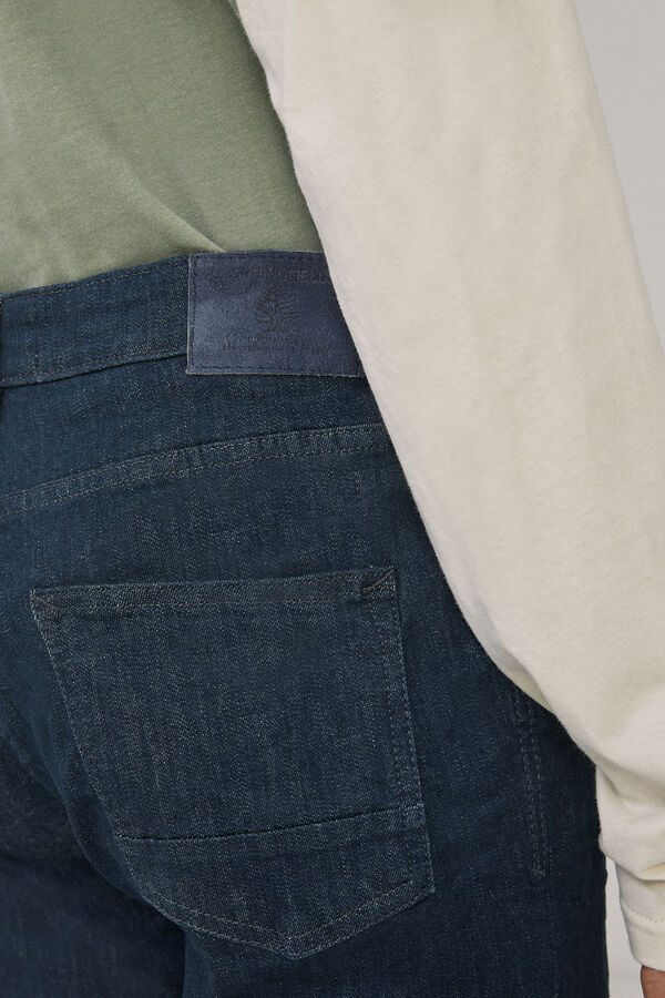 Springfield Jeans slim cinzentos-azulados lavagem desbotada gasolina
