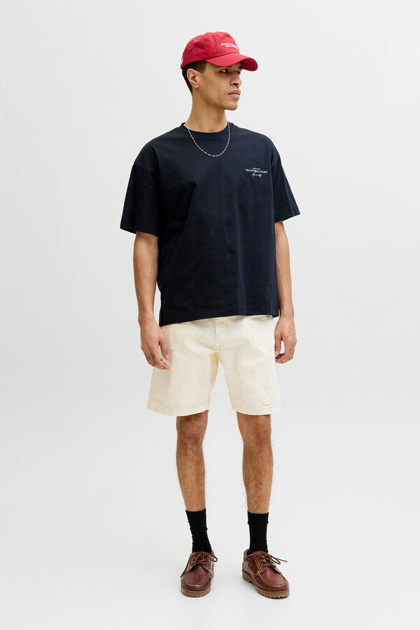 Jack & Jones Bermuda relaxed de algod&oacute;n blanco
