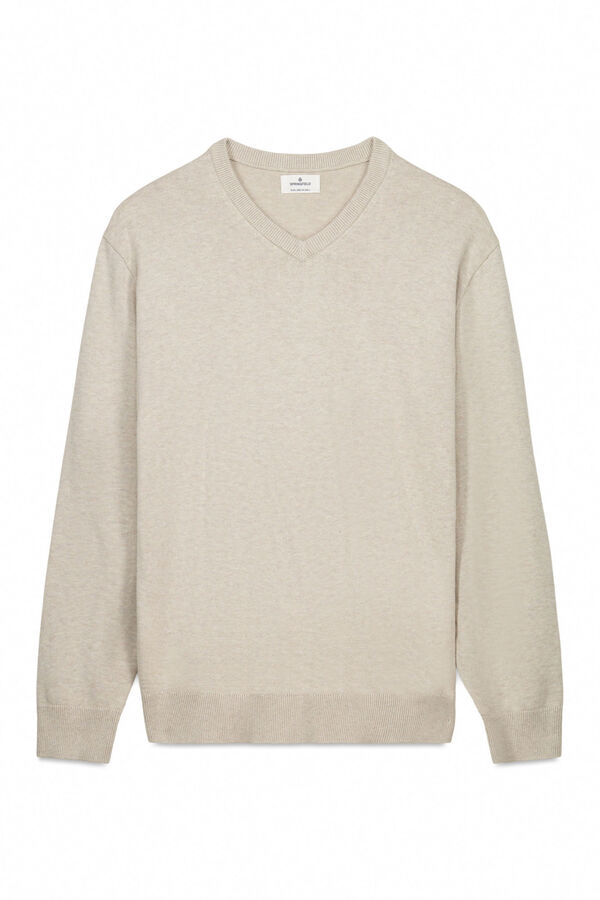 Springfield Jersey b&aacute;sico cuello pico nude