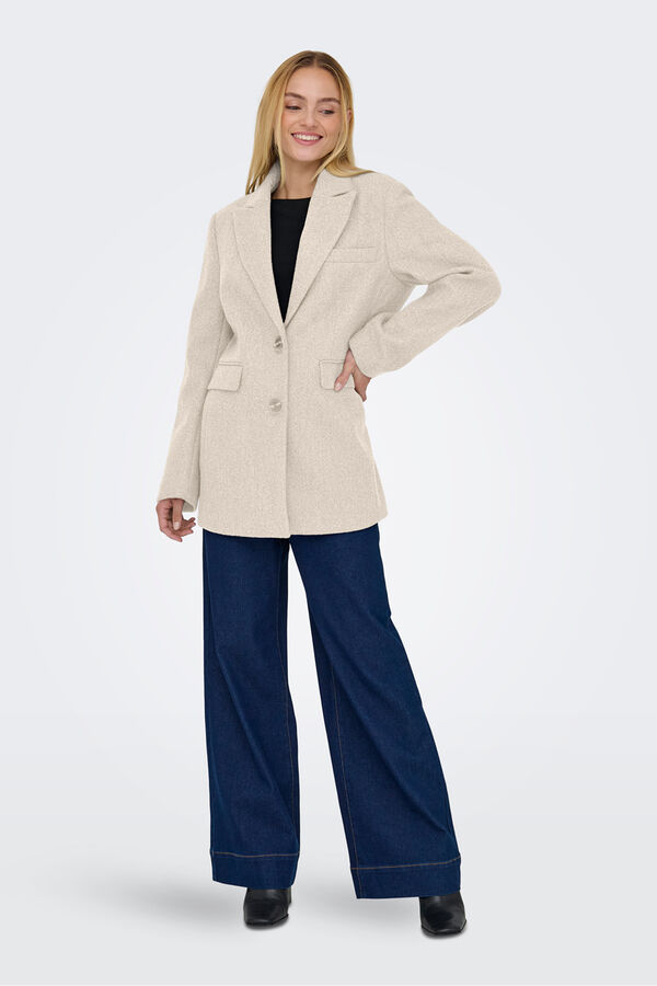Only Abrigo corto tipo blazer beige