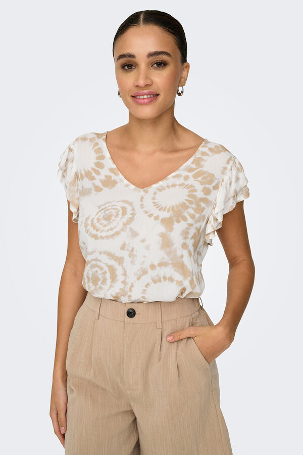 Only Camiseta folgada  cru