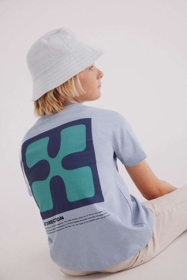 Springfield Kids Camiseta Puzzle ni&ntilde;o azul