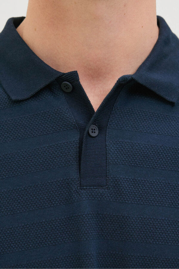 JJ REBEL Polo de manga comprida azul