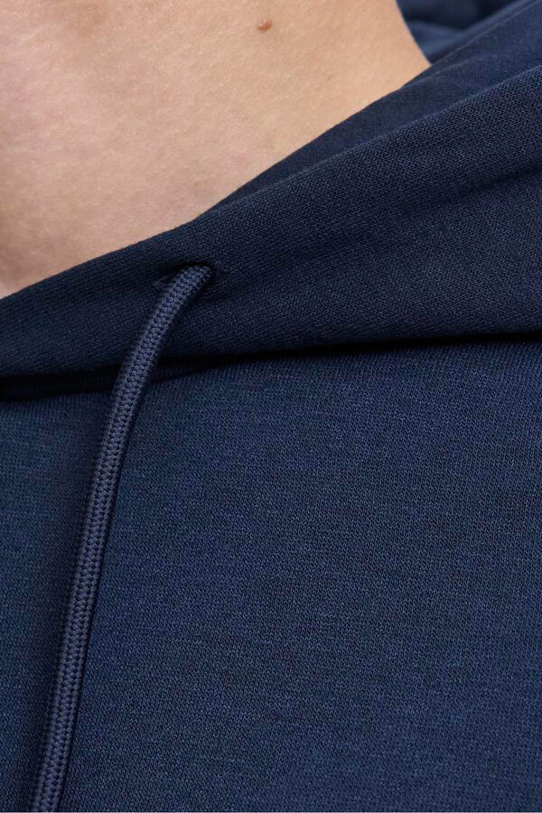 JJ REBEL Sweatshirt com capuz e estampado frontal azul