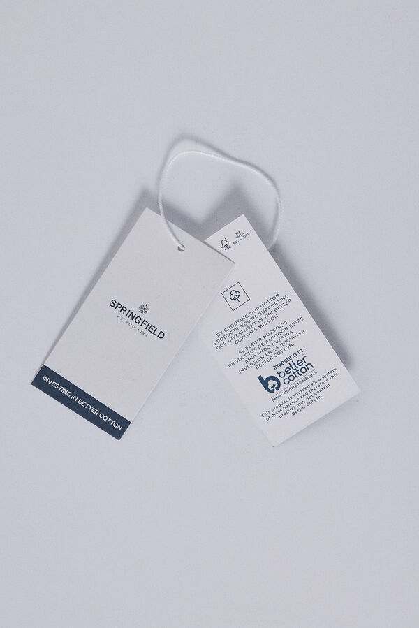 Springfield Camiseta Manga Vuelta Bot&oacute;n estampado