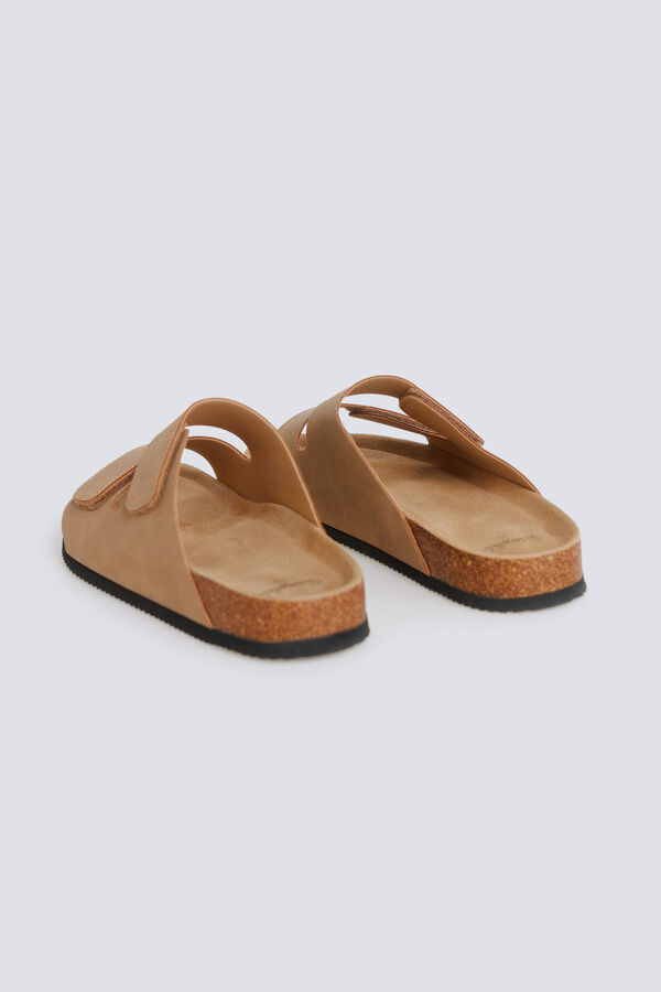 Springfield Sandalia velcro doble tira marr&oacute;n