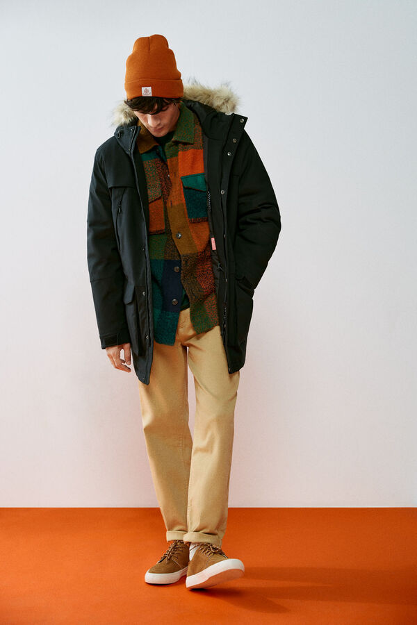 Springfield Parka técnica acolchada pelo negro