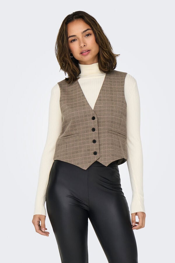 JDY Colete de vestir  cinzento