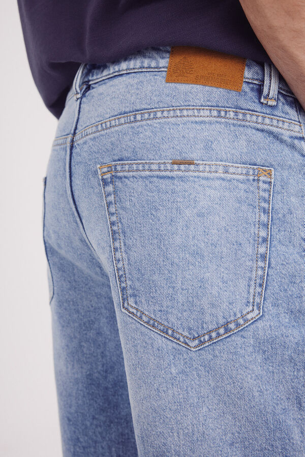 Springfield Bermuda vaquera lavado medio regular fit azul