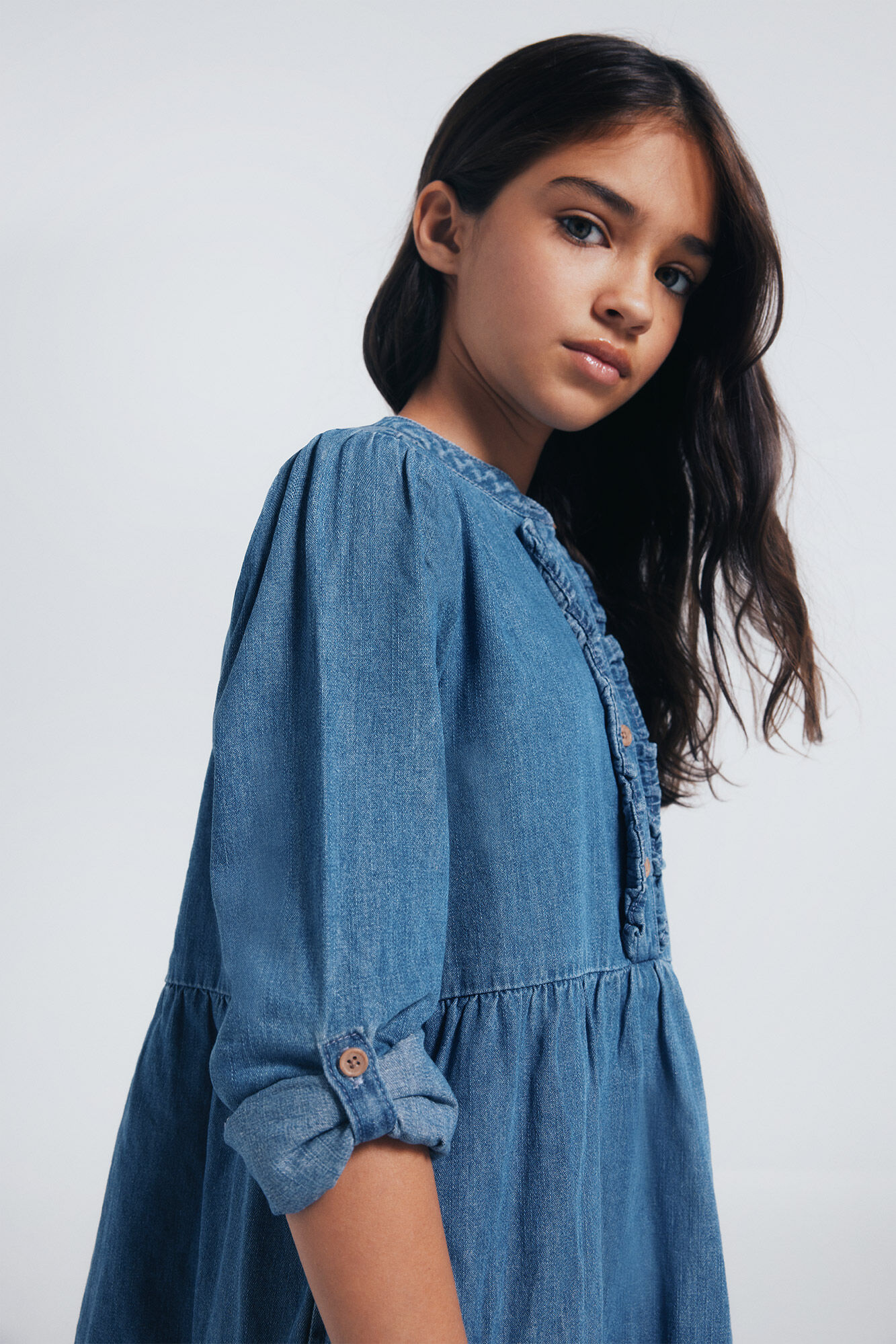 Springfield Kids Vestido jeans para meninas