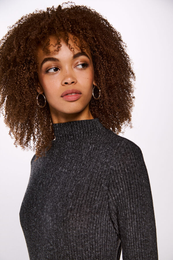 Springfield Vestido midi cuello perkins gris