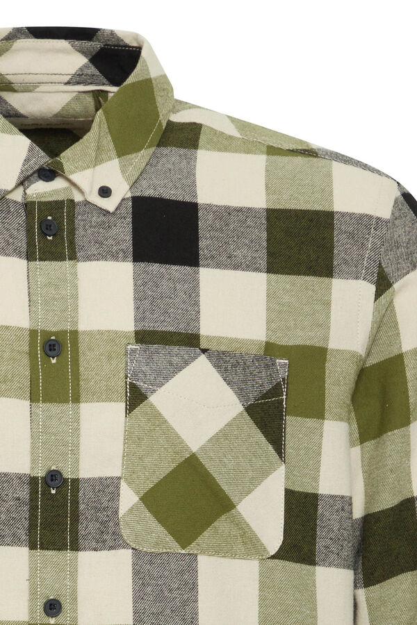 Blend Camisa xadrez de manga comprida  verde