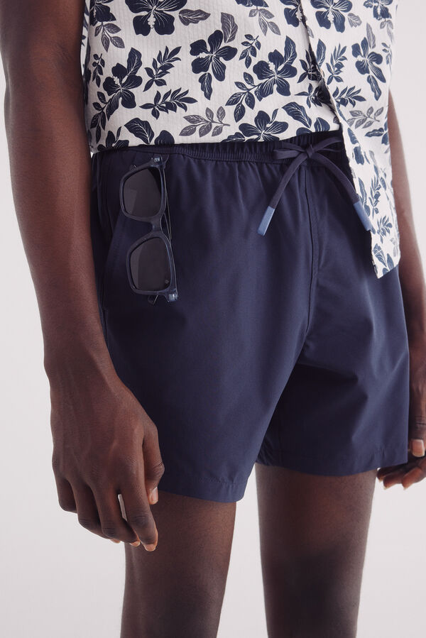 Springfield Fato de banho liso azul