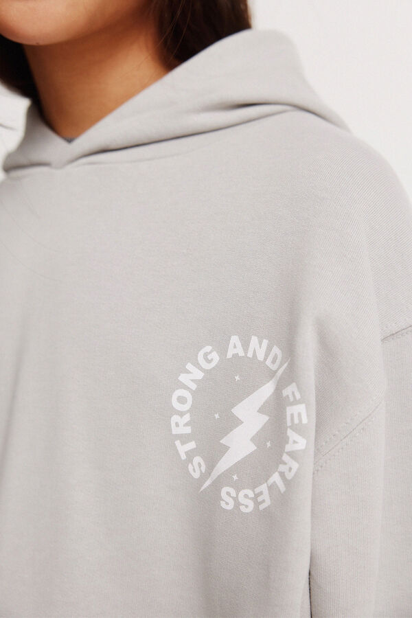 Springfield Kids Sweatshirt estampado de raio para menina cinzento