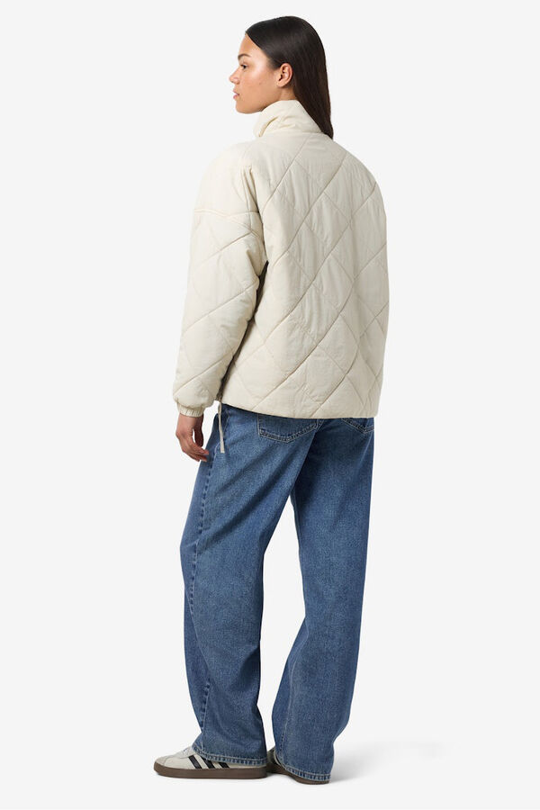 Noisy May Chaqueta quilted cremallera gris