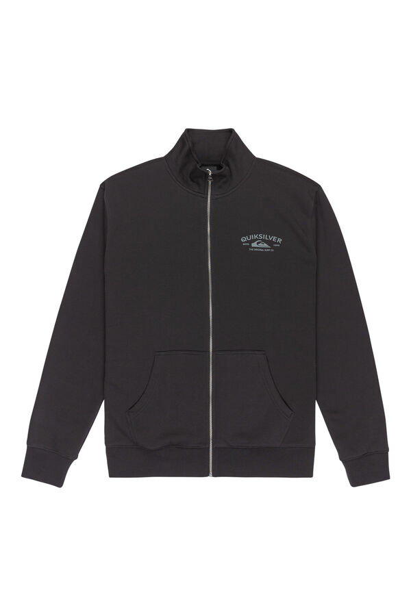 Quiksilver Zip No Hood - Polar con cremallera completa para hombre negro