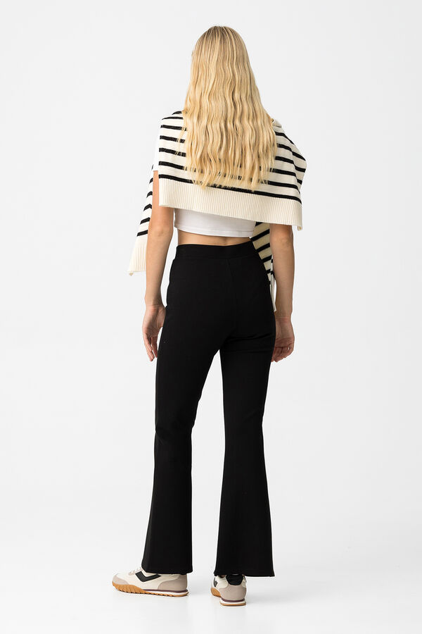 Tiffosi Leggings Flare com Bot&otilde;es Frontais preto